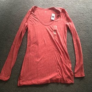 NWT Gap Pink Long Sleeve Top